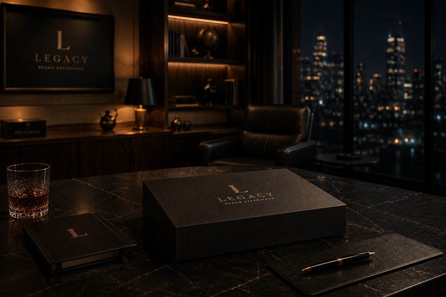 Unboxing Legacy - caixa premium com detalhes em ouro